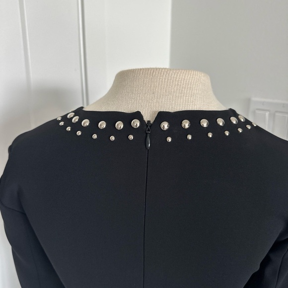 A.L.C. Madison Black Studded Long Sleeve Mini Sheath Dress Women's Size 4 - Picture 11 of 14